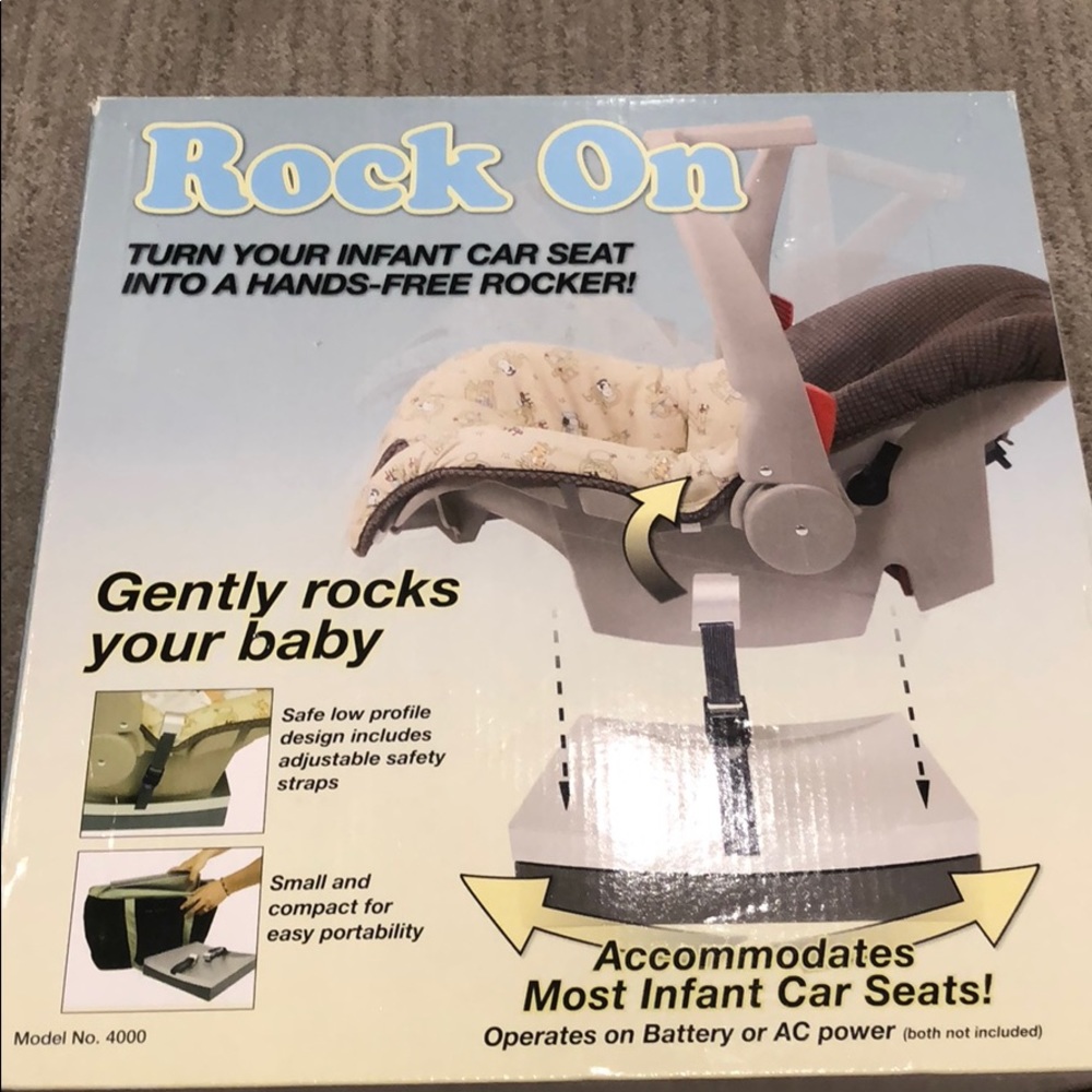 Rock on hands-free baby rocker.